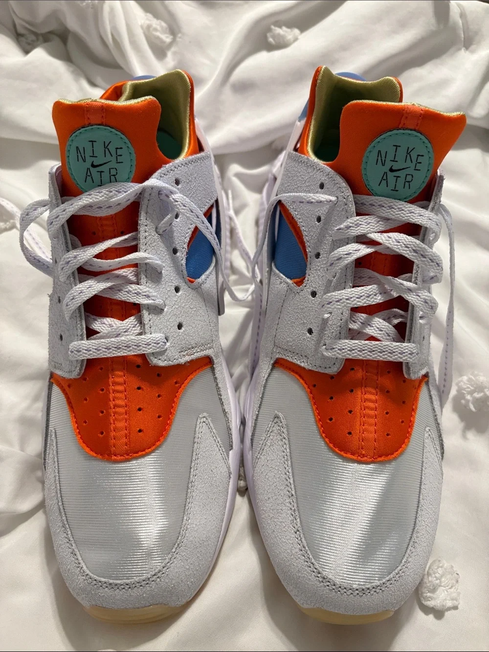 Nike Men’s Sneakers in White, Orange, Blue, Mint. New never worn - Picture 1 of 8